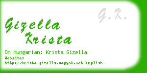 gizella krista business card